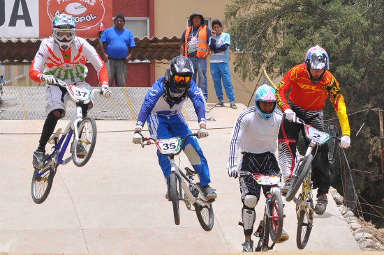 Una escena de la competencia desarrollada el sbado, en Cochabamba.