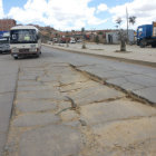 ESTADO. La avenida Marcelo Quiroga Santa Cruz es la que se encuentra en psimas condiciones de transitabilidad.