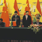 EN CHINA. El presidente Evo Morales se reune con el presidente de Repblica Popular de China, Xi Jinping, en visita oficial.