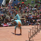 ALEGRA. Los nios acudieron al Teatro al Aire libre para presenciar una funcin gratuita de payasos y recibir regalos de la Alcalda.