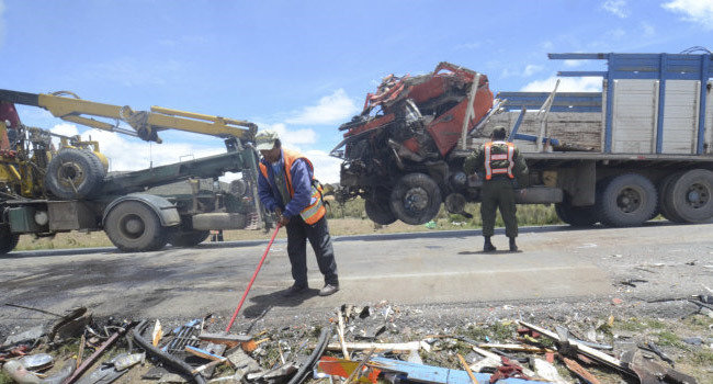 ACCIDENTE. Un camin se embarranc y perdieron la vida tres de los cuatro ocupantes.