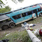 SINIESTRO. El bus accidentado.