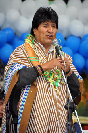 PRESIDENTE. Evo Morales Ayma.