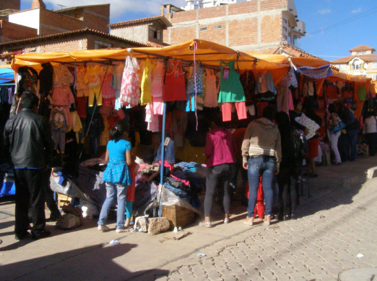 ALTERNATIVA: La Asociacin de Comerciantes Viajeros instal su feria en la avenida Gregorio Donoso, zona de Poconas.