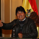 POSICIN. El presidente Evo Morales en conferencia de prensa.