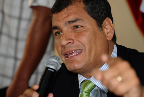 PRESIDENTE. El mandatario ecuatoriano Rafael Correa.