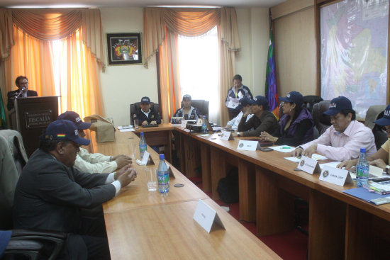 CLAUSURA. El Consejo Nacional de Fiscales se reuni en la Fiscala General en Sucre.