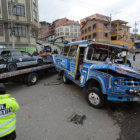 ACCIDENTE. El trgico accidente dej luto en varias familias. Foto del hecho en el centro paceo.