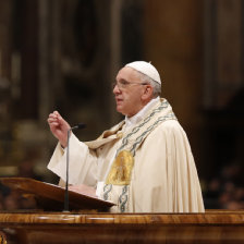 PONTFICE. El Papa Francisco durante el Tedeum por el Ao Nuevo celebrado en El Vaticano.