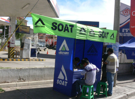 ATENCIN. Las cuatro operadoras encargadas de la venta del SOAT atienden incluso en fines de semana. 