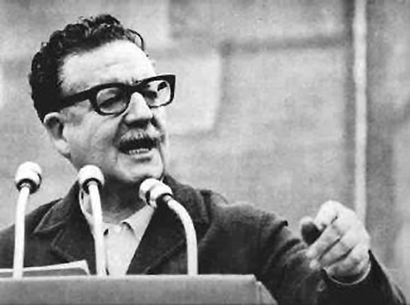 LDER. El presidente Salvador Allende, muerto en el golpe de Estado de Pinochet, en 1973.