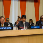 POSESIN. El presidente Evo Morales preside, desde ayer, el G-77 ms China.