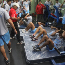 El potenciamiento muscular en gimnasio es uno de los trabajos de la mini pretemporada en la U.