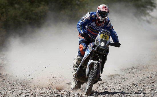 El piloto espaol Juan Pedrero gan la quinta etapa del Dakar en la especialidad de motos.