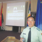 POLICA. El Director de la FELCC presentando el informe del falso secuestro.