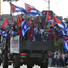 CELEBRACIN. La reedicin simblica del recorrido del ex presidente Fidel Castro.