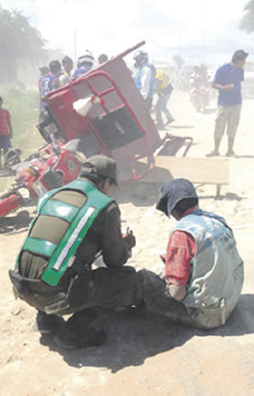 ACCIDENTE. El hecho ocurri en la carretera a Warnes.