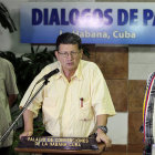 POSTURA. Voceros de las FARC anuncian en La Habana el fin de la tregua voluntaria asumida el pasado mes de diciembre.