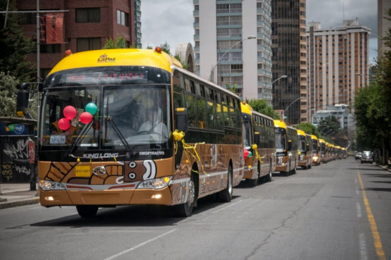 PUMAKATARI. Los modernos buses se convirtieron en la manzana de la discordia en La Paz.