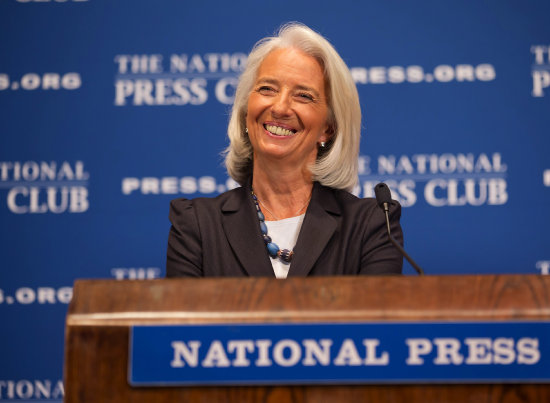 RECUPERACIN. La directora del FMI, Christine Lagarde, se muestra algo ms optimista.