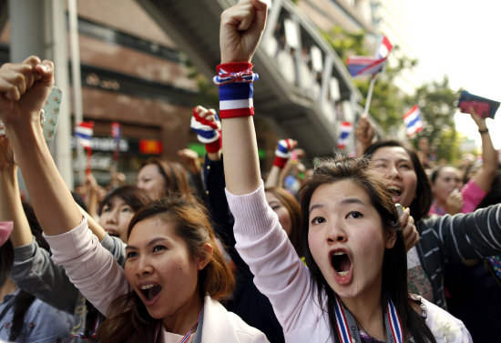 PROTESTAS. Convulsin en Bangkok