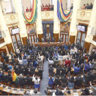 CEREMONIA. El homenaje al cuarto aniversario del Estado Plurinacional de Bolivia en el hemiciclo de la Asamblea Legislativa Plurinacional.