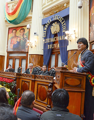 MENSAJE-INFORME. El Primer Mandatario habla en el seno de la Asamblea Legislativa Plurinacional