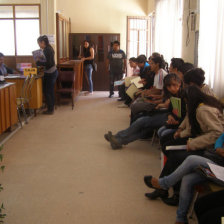 CIERRE. Los ltimos postulantes a profesionalizarse en San Francisco Xavier mediante el examen de admisin se registraron ayer, viernes.