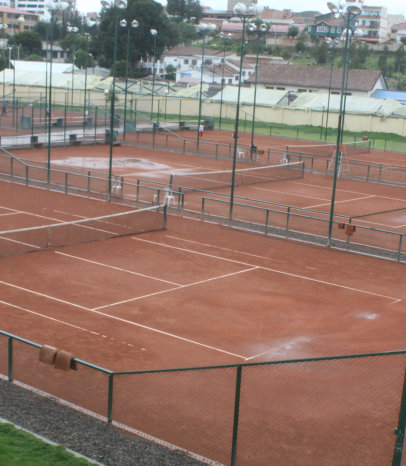 Las canchas de tenis se inundaron.