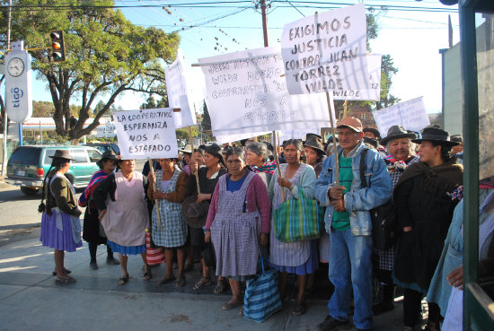 PROTESTA. Vctimas anuncian bloqueos.