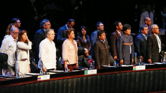 INAUGURACIN. Vista del acto de apertura de la II Cumbre del Celac, a la que asisten varios gobernantes de la regin.