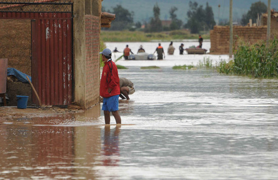 COCHABAMBA. Inundacin en el Valle Alto.