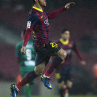 El brasileo Adriano comenz la lluvia de goles a favor del Barcelona por la Copa del Rey.