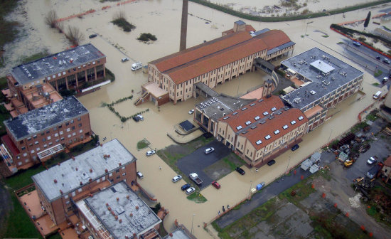 INUNDACIN. Vista area de Cecina.