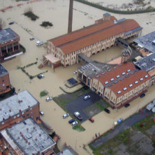 INUNDACIN. Vista area de Cecina.