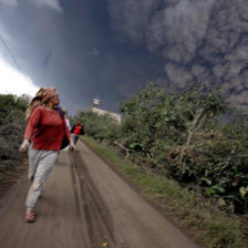 DESASTRE. El volcán Sinabung.