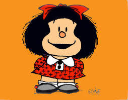 CARICATURA. El carismático personaje de Mafalda creado por Quino.