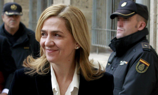 IMPLICADA: La infanta Cristina, a su llegada a los juzgados de Palma.