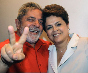 OFICIALISTAS. Lula da Silva y Dilma Rousseff.