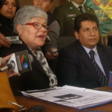 REUNIN. Silvia Salame y Ruddy Flores en una conferencia de prensa pasada sobre el tema.