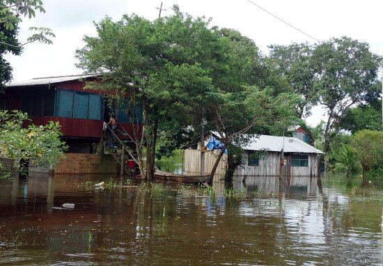 AFECTADOS. Las inundaciones en Rurrenabaque causan preocupacin a las familias.