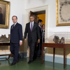 CONFERENCIA. Barack Obama y Franois Hollande en la Casa Blanca.