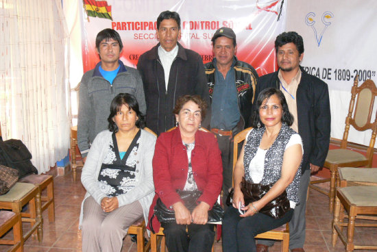 DIRECTIVA. Los representantes de Participacin y Control Social de Sucre.