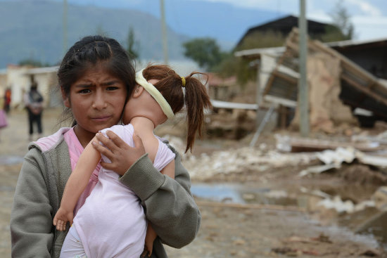 COCHABAMBA. Viviendas se desplomaron en la zona Valle Alto a causa de las intensas lluvias.