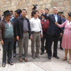 PROYECTO. El vicepresidente lvaro Garca Linera visita los predios donde se establecer el nuevo centro cultural para Sucre.