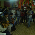 ENSAYO: La estudiantina Los Destacados durante su ensayo general.