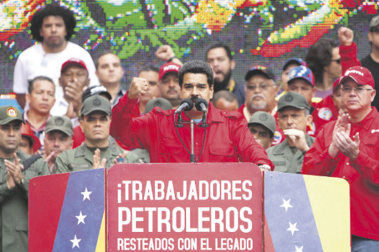 AFRENTA. El presidente Nicols Maduro se mostr firme y enftico ante sus adeptos en una multitudinaria marcha en Caracas.