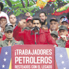 AFRENTA. El presidente Nicols Maduro se mostr firme y enftico ante sus adeptos en una multitudinaria marcha en Caracas.