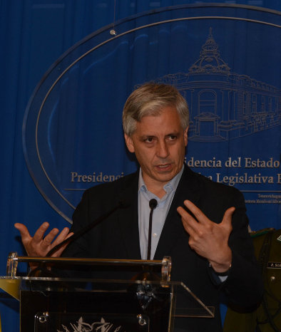 DISCURSO. El vicepresidente Lvaro Garca Linera, en conferencia de prensa.