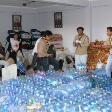 CAMPAAS. En Sucre, la ayuda humanitaria se concentr en la sede de la Cruz Roja.